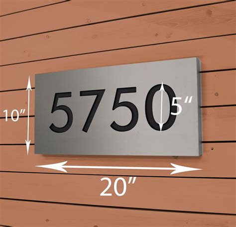 metal lighted house numbers sign